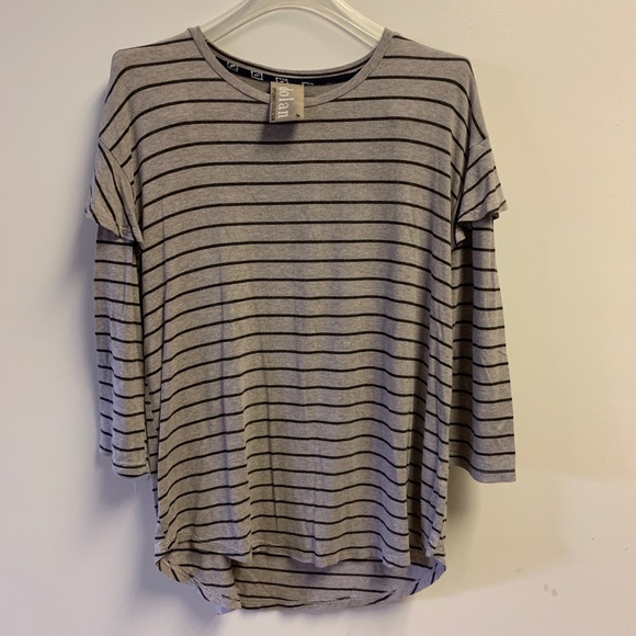 Anthropologie Dolan 3/4 flutter sleeve striped top - Picture 1 of 6